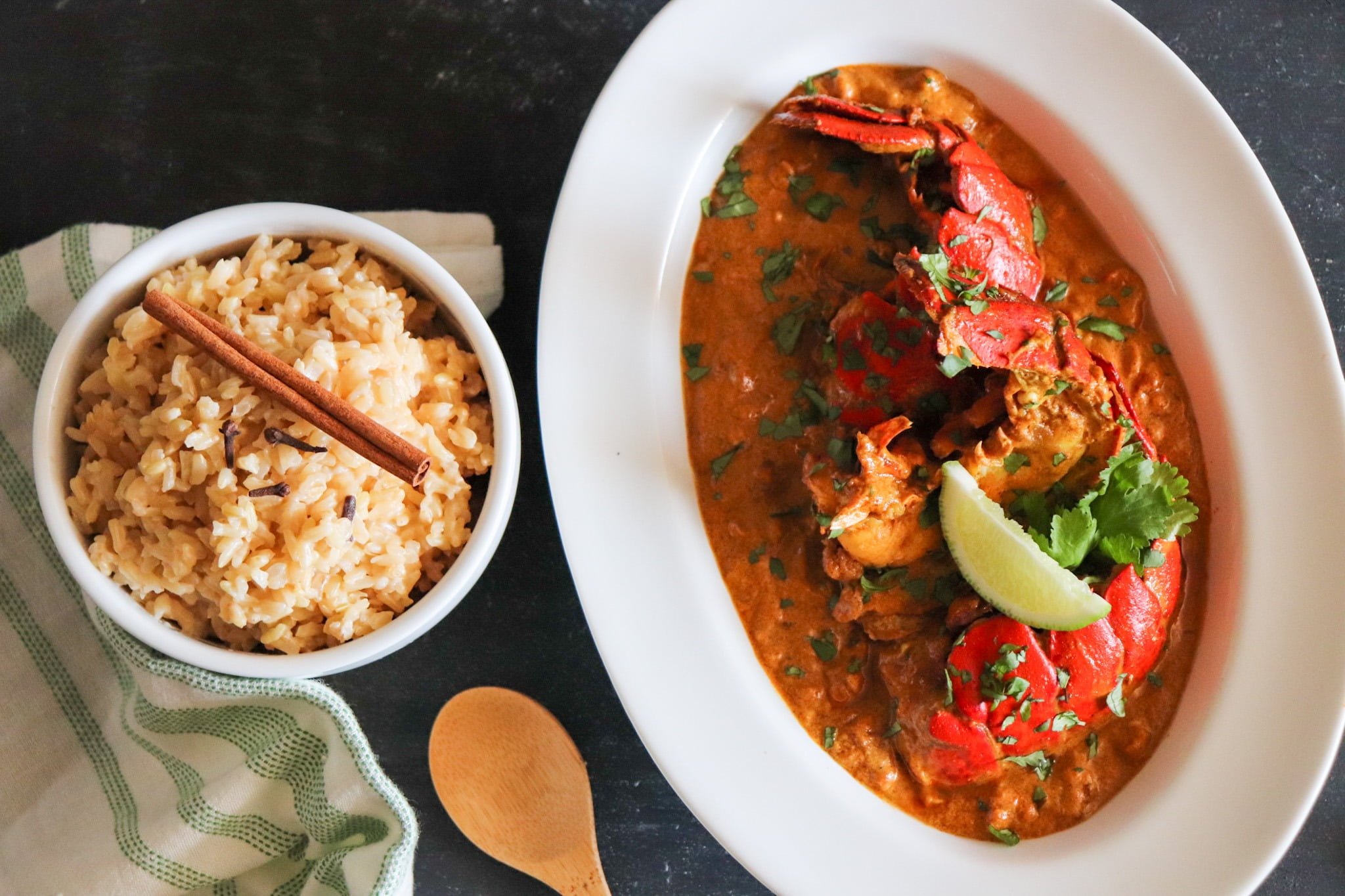 Masala Lobster Tails with Coconut Rice Mazzetta Company, LLC